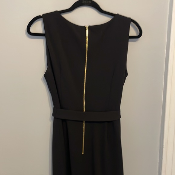 Calvin Klein Sleeveless Cocktail Dress with Wrapping Flounce Hem - Size 10 - Picture 4 of 6